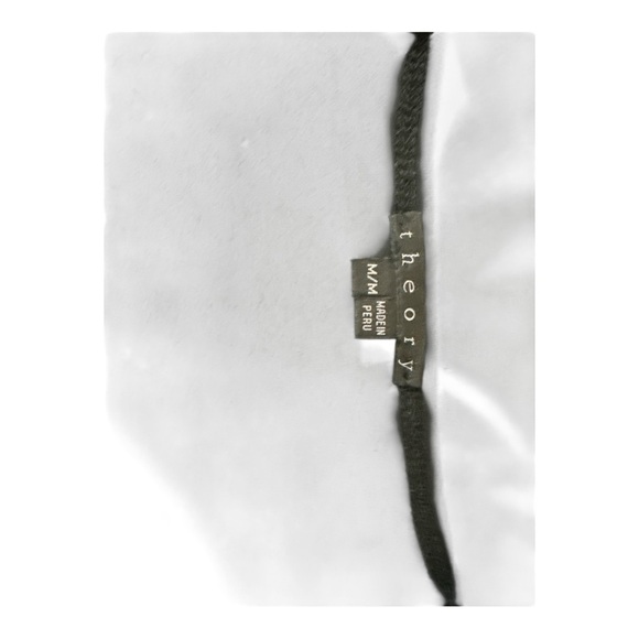 Theory Black twisted knot V neck Long Sleeve Blouse black size medium - Picture 6 of 7